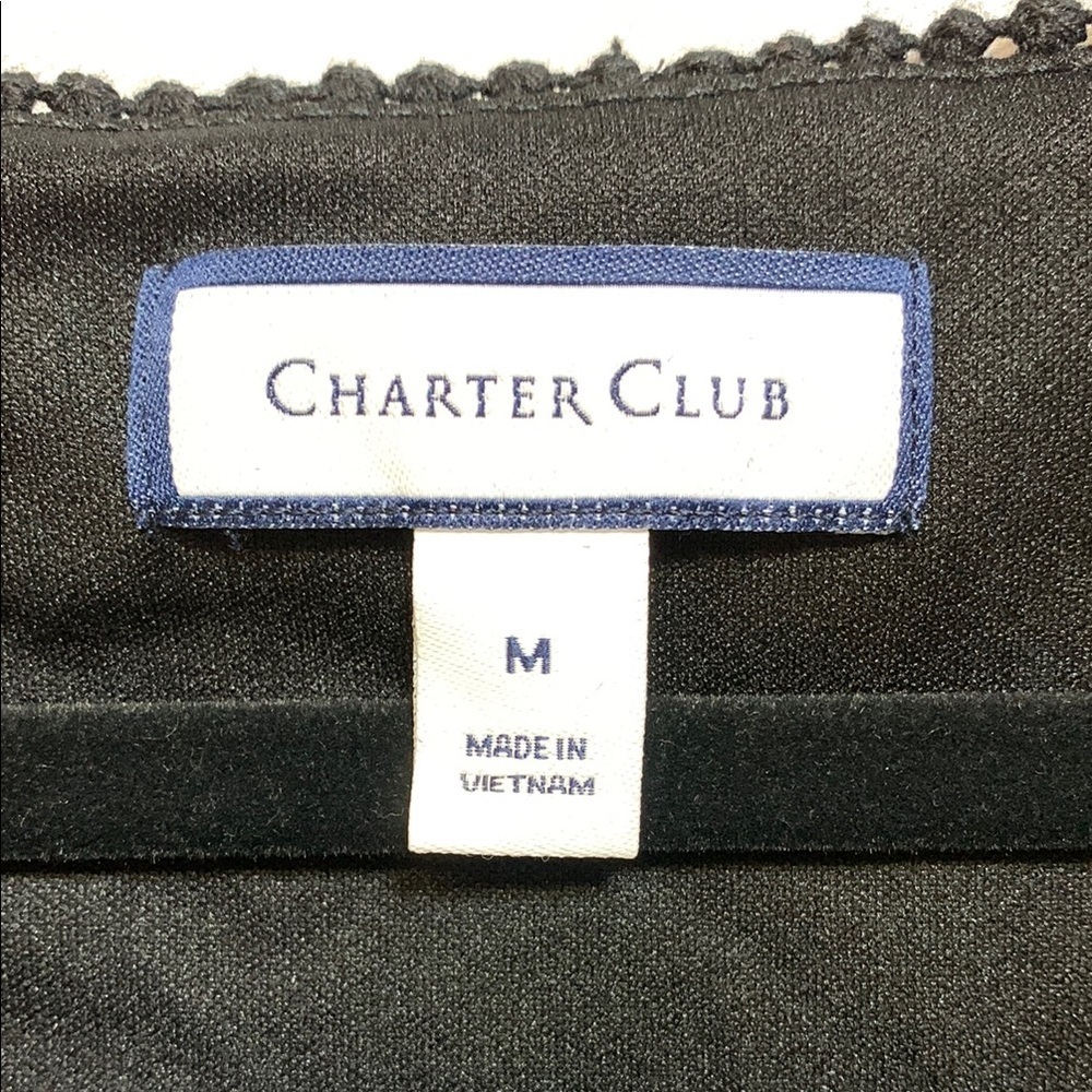 Charter Club Black and Floral Blouse - Picture 2 of 6
